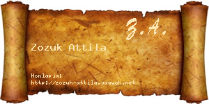Zozuk Attila névjegykártya