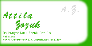attila zozuk business card